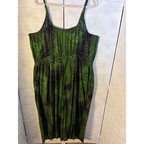 Lane Bryant womens romper tropical costal lightweight adjustable straps plus SZ￼ - Picture 4 of 15